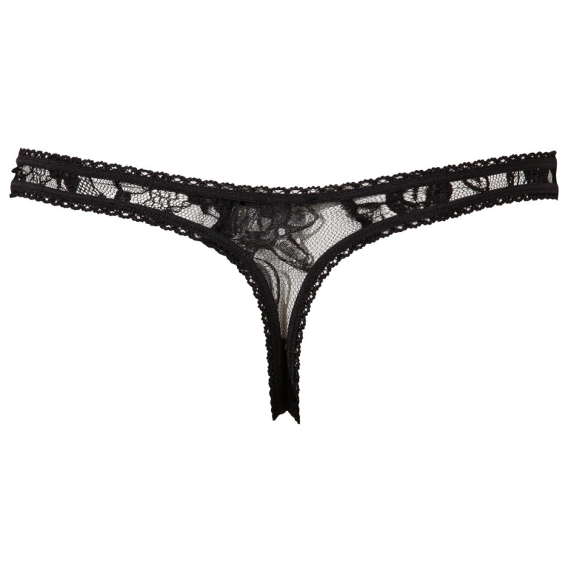 Crotchless String black XL